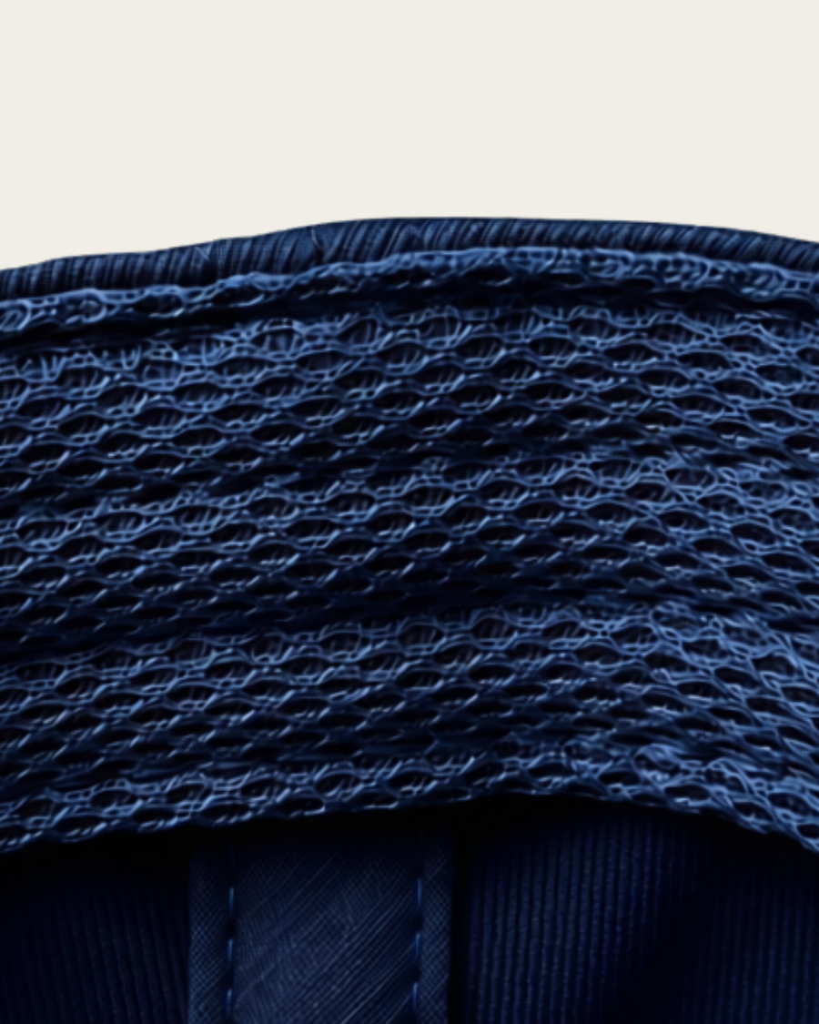 Close-up of the honeycomb mesh sweatband